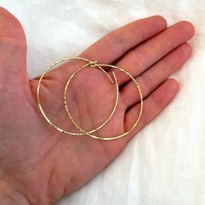 Gold plated hoop earrings